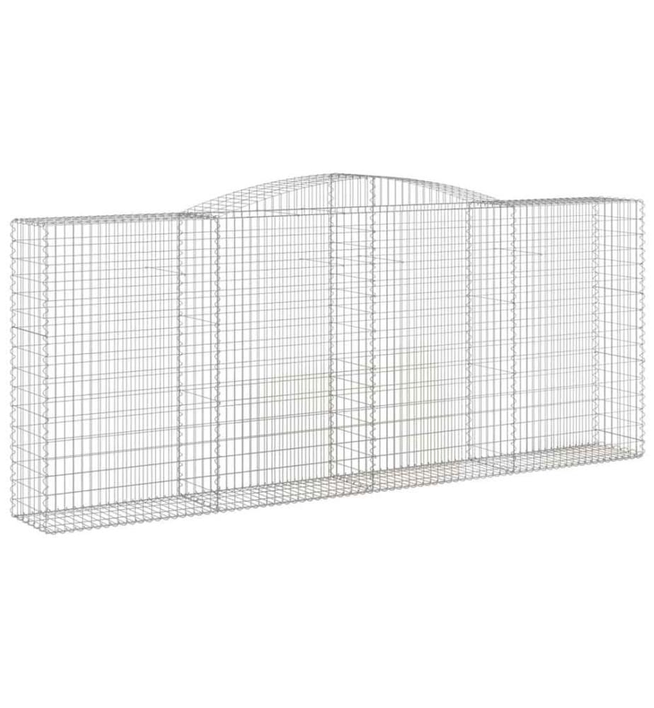 Paniers à gabions arqués 5 pcs 400x50x160/180 cm fer galvanisé