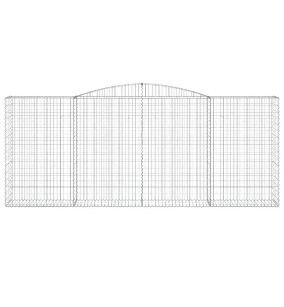 Paniers à gabions arqués 5 pcs 400x50x160/180 cm fer galvanisé
