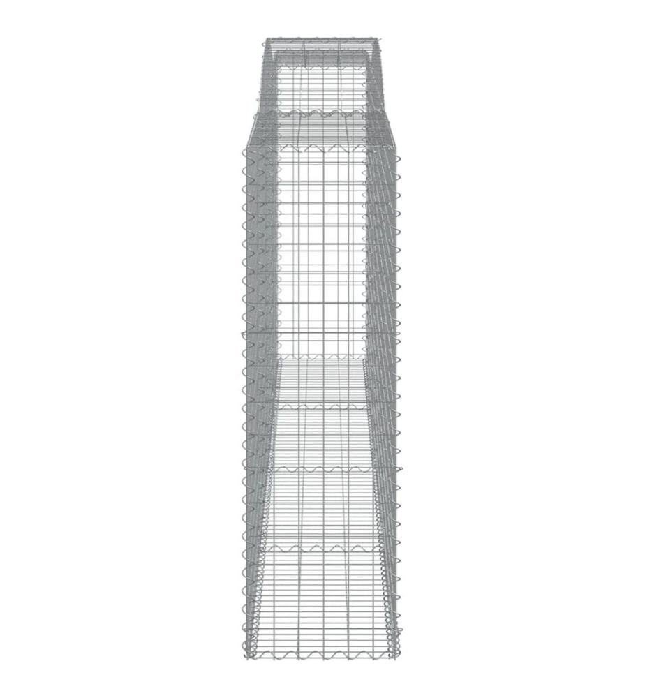 Paniers à gabions arqués 5 pcs 400x50x160/180 cm fer galvanisé