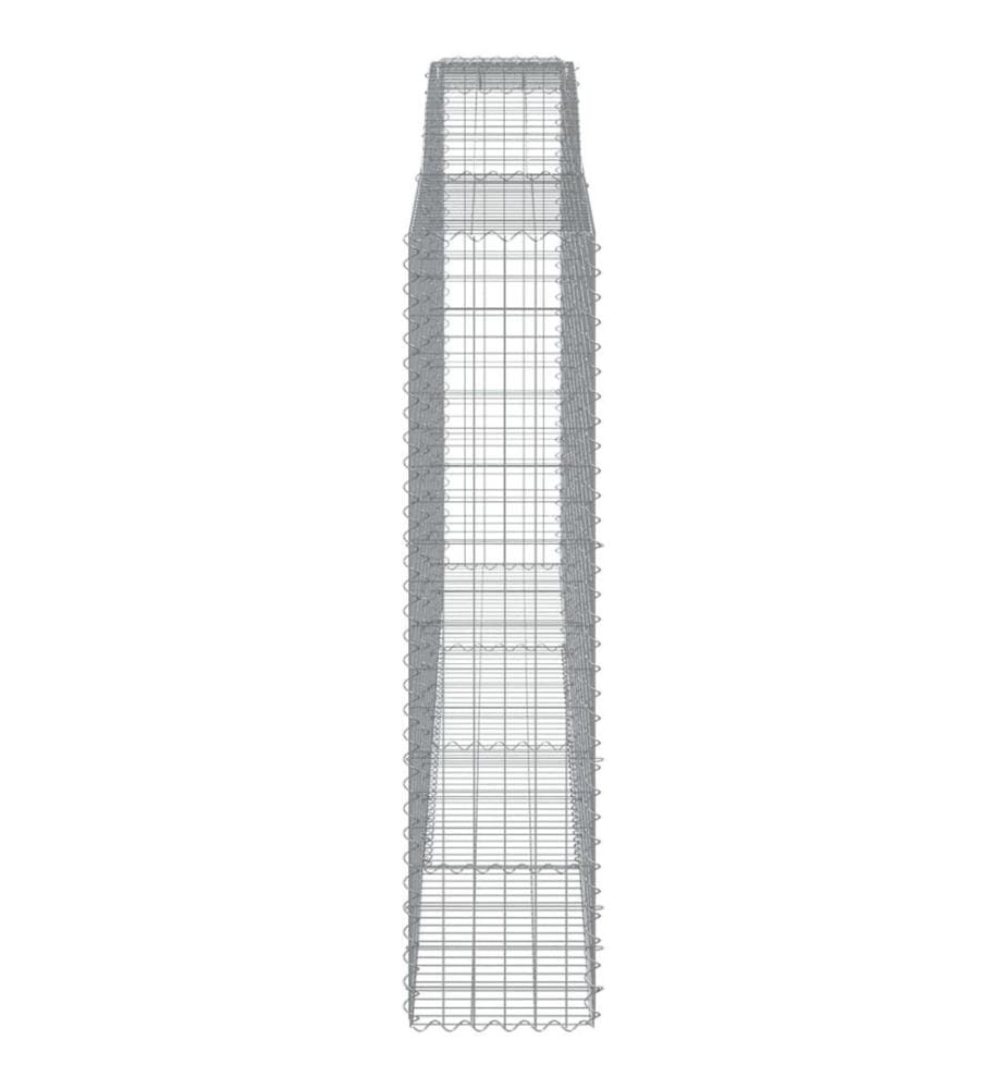 Paniers à gabions arqués 7 pcs 400x50x200/220 cm Fer galvanisé