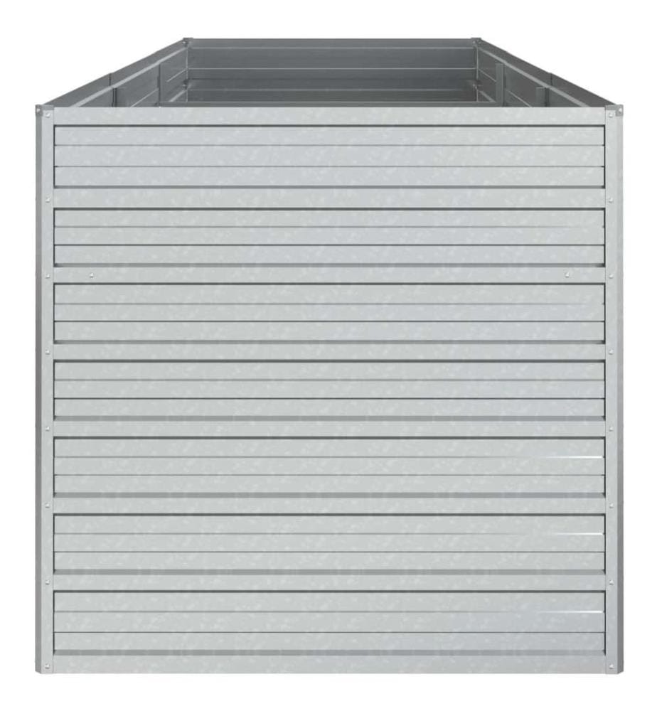 Lit surélevé de jardin 240x80x77 cm Acier galvanisé Argenté