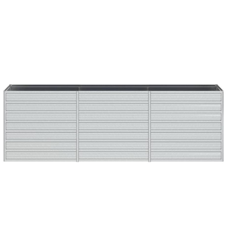 Lit surélevé de jardin 240x40x77 cm Acier galvanisé Argenté