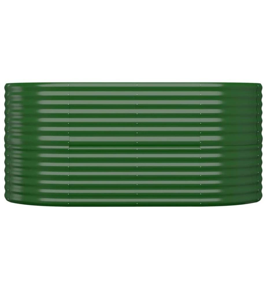 Lit surélevé de jardin Acier enduit de poudre 152x80x68 cm Vert