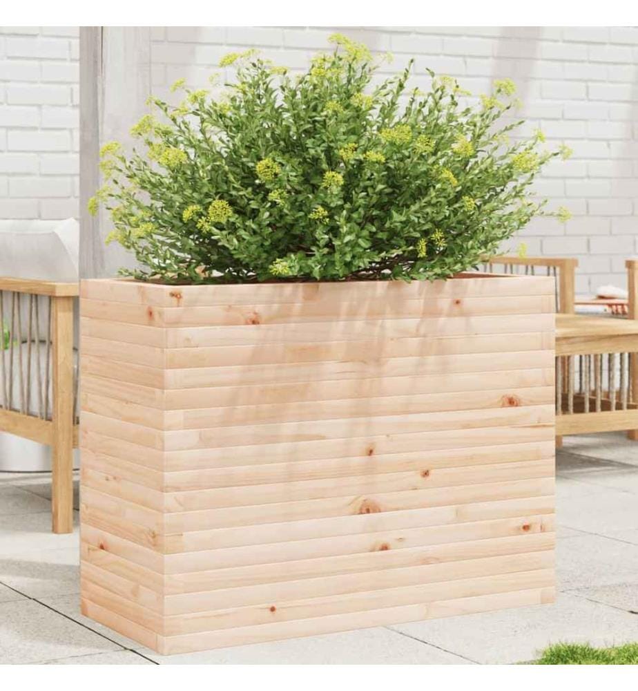 Jardinière 90x40x68,5 cm bois de pin massif
