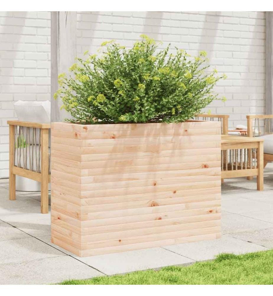 Jardinière 90x40x68,5 cm bois de pin massif
