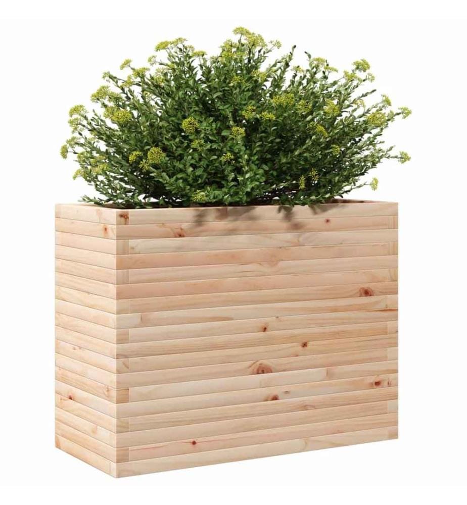 Jardinière 90x40x68,5 cm bois de pin massif
