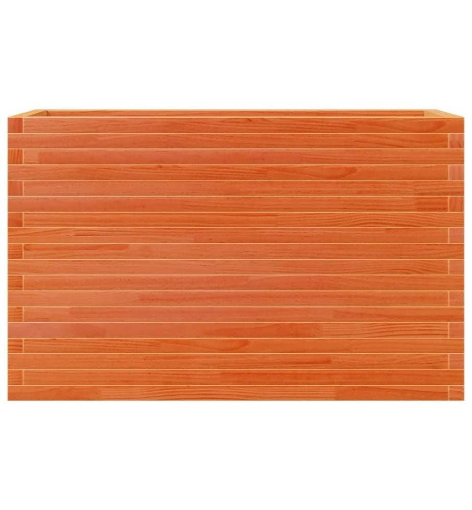 Jardinière cire marron 110x40x68,5 cm bois de pin massif