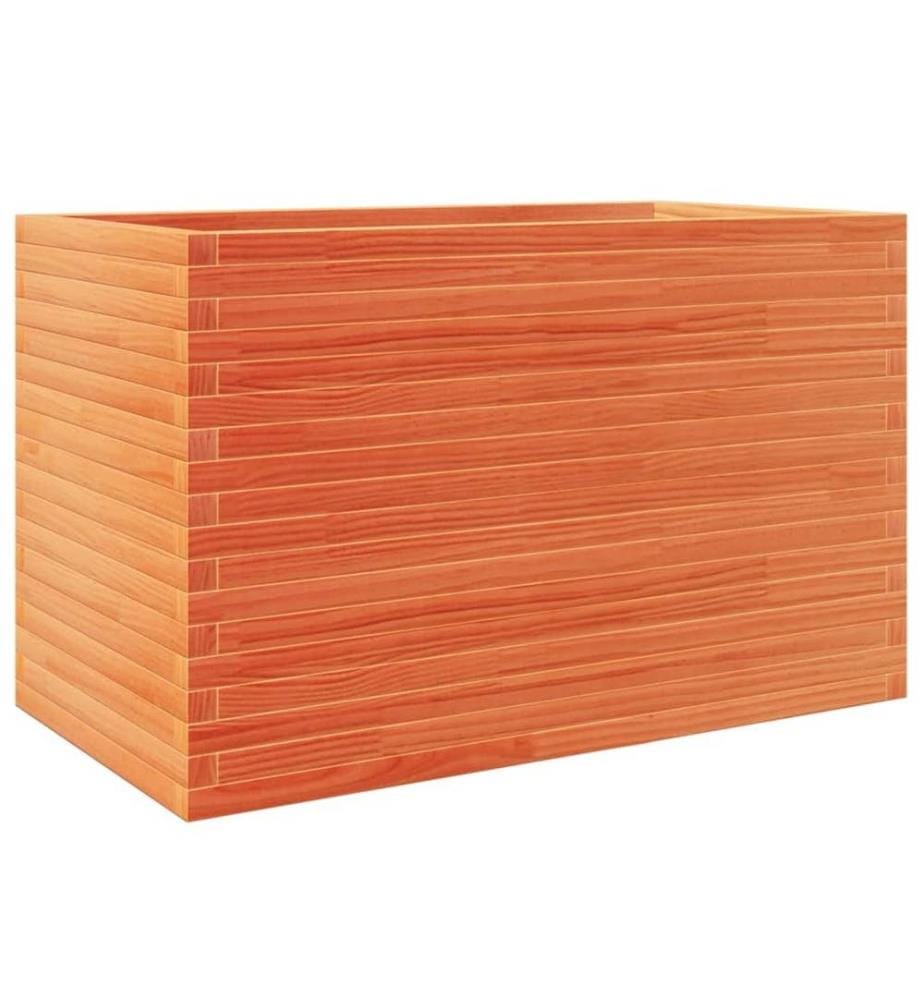 Jardinière cire marron 110x60x68,5 cm bois de pin massif