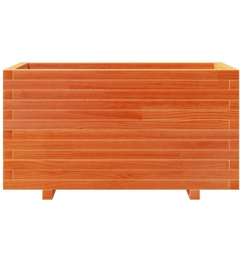 Jardinière cire marron 90x40x49,5 cm bois de pin massif