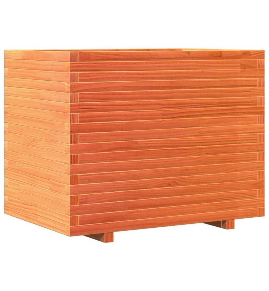 Jardinière cire marron 90x60x72,5 cm bois de pin massif