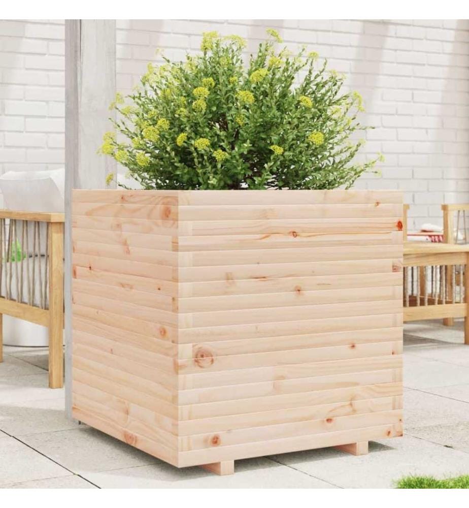 Jardinière 70x70x72 cm bois de pin massif