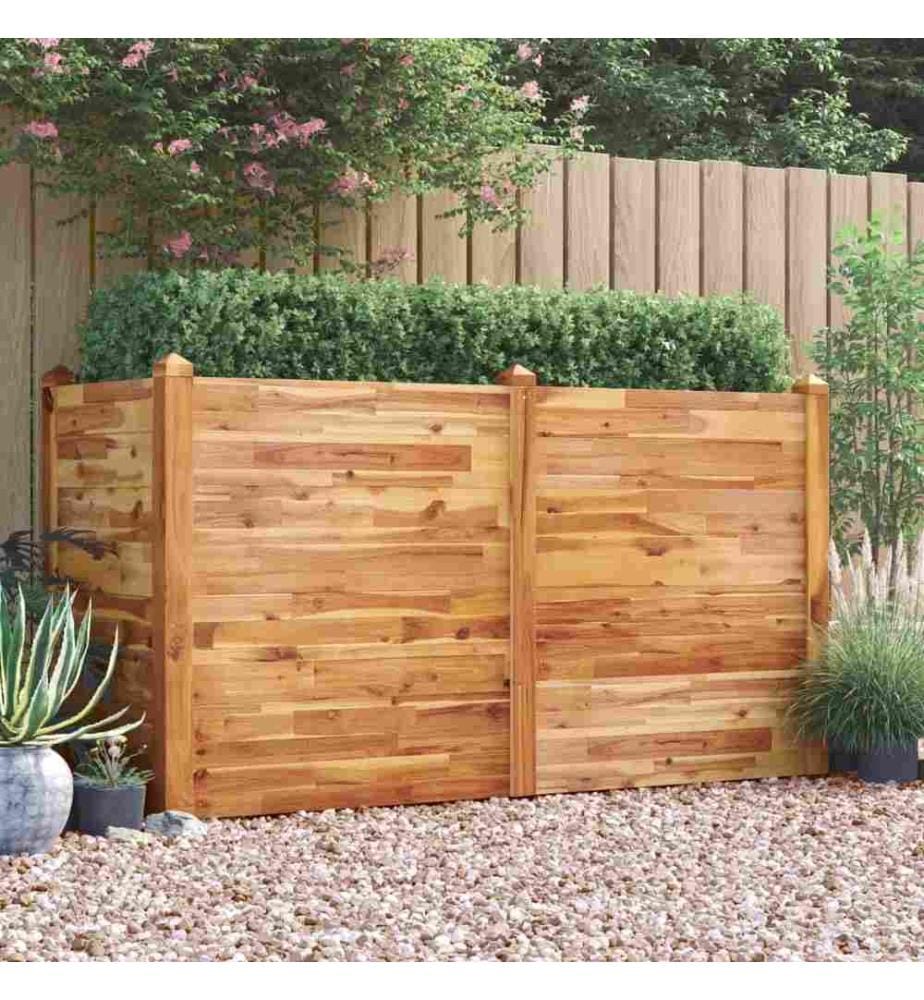 Lit surélevé de jardin 160x60x84 cm bois massif d'acacia