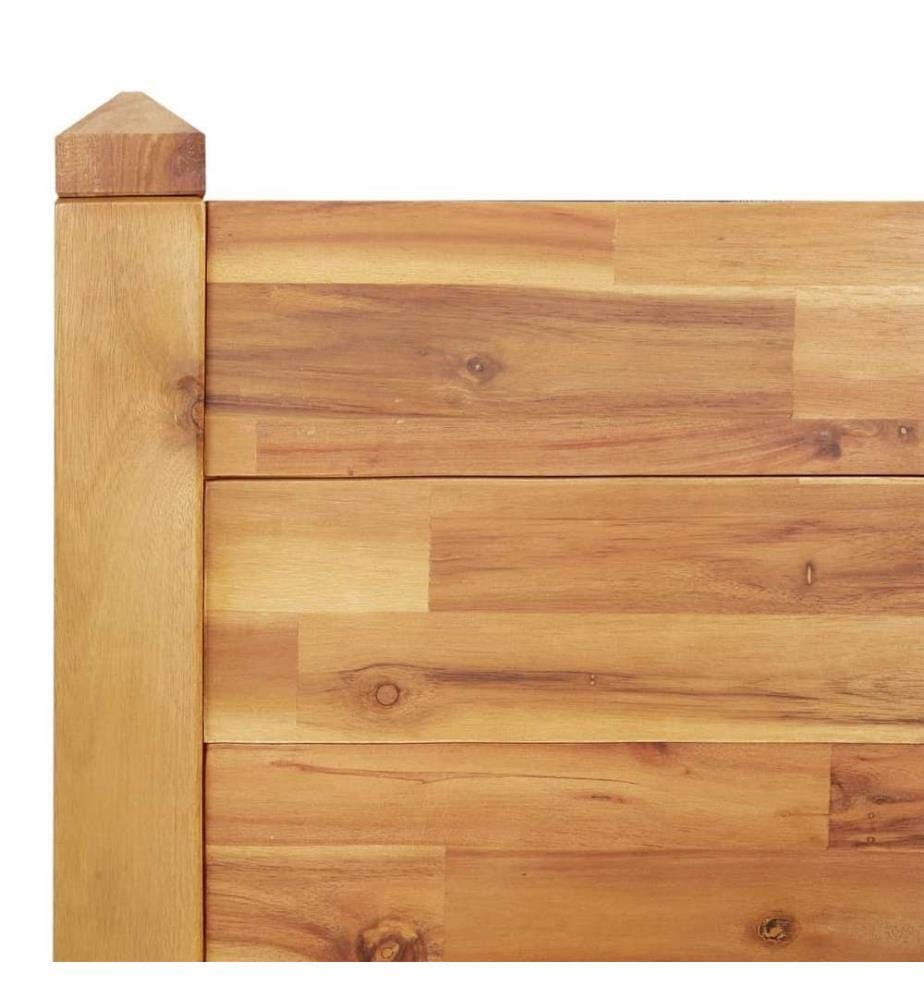 Lit surélevé de jardin 160x60x84 cm bois massif d'acacia
