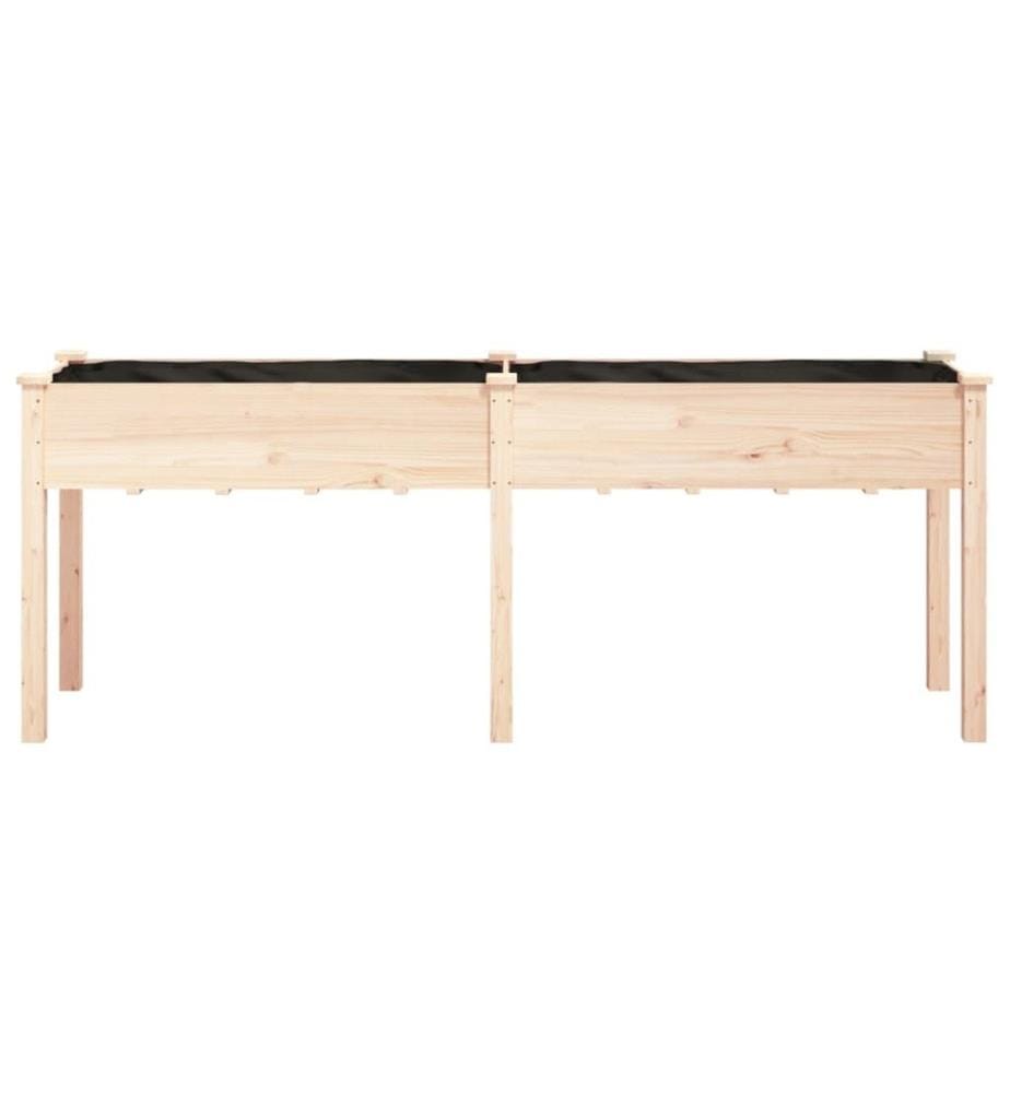 Jardinière avec doublure 203x53x76 cm bois massif de sapin
