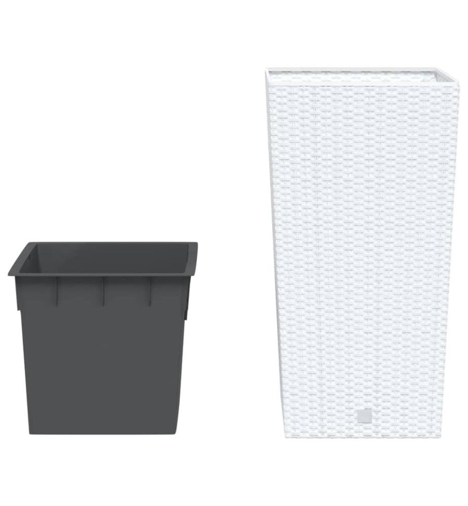 Jardinière et intérieur amovible blanc 21 /49 L rotin PP