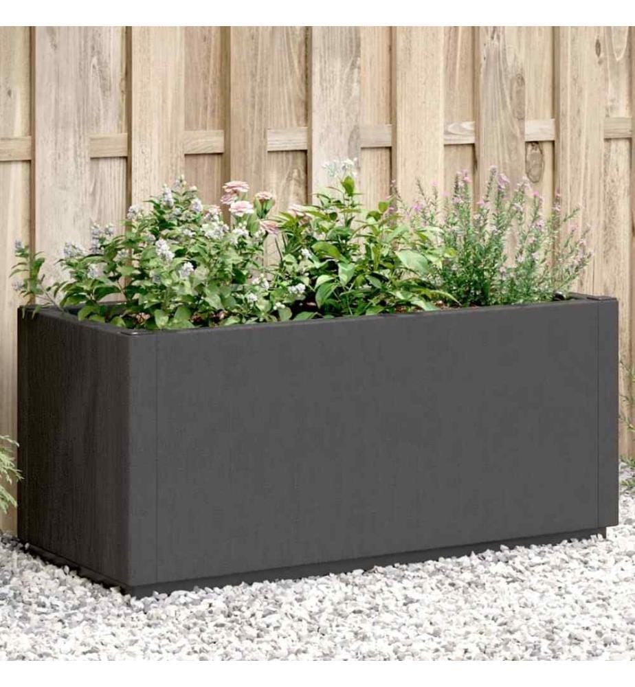 Jardinière gris foncé 80x36x35 cm PP