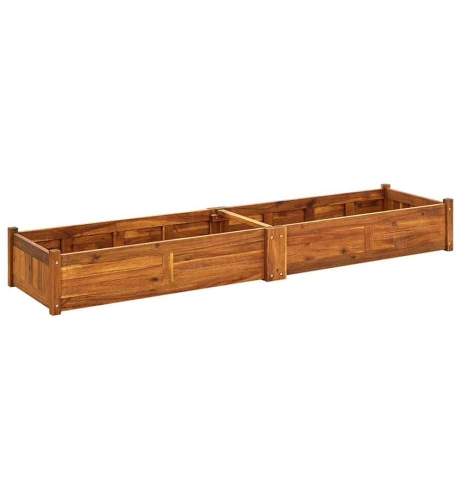 Lit surélevé de jardin Bois d'acacia 200x50x25 cm