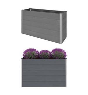Garten-Hochbeet WPC 150 x 50 x 91 cm Grau