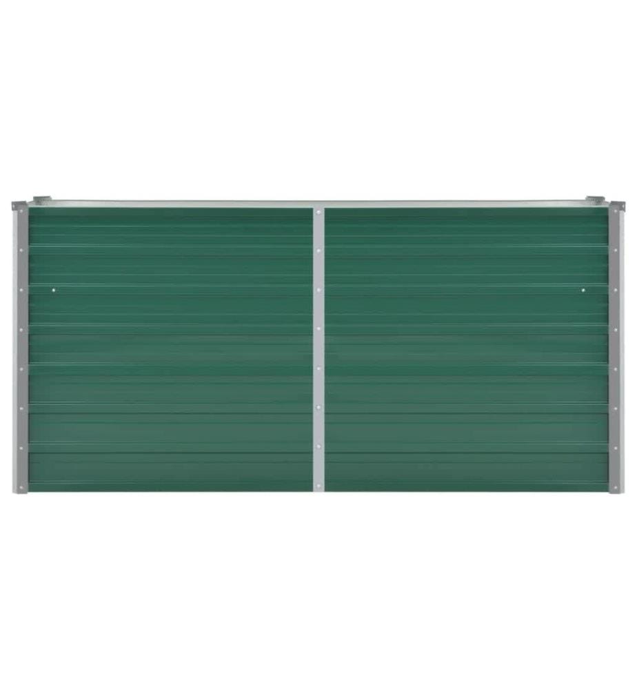 Lit surélevé de jardin Acier galvanisé 160x40x77 cm Vert