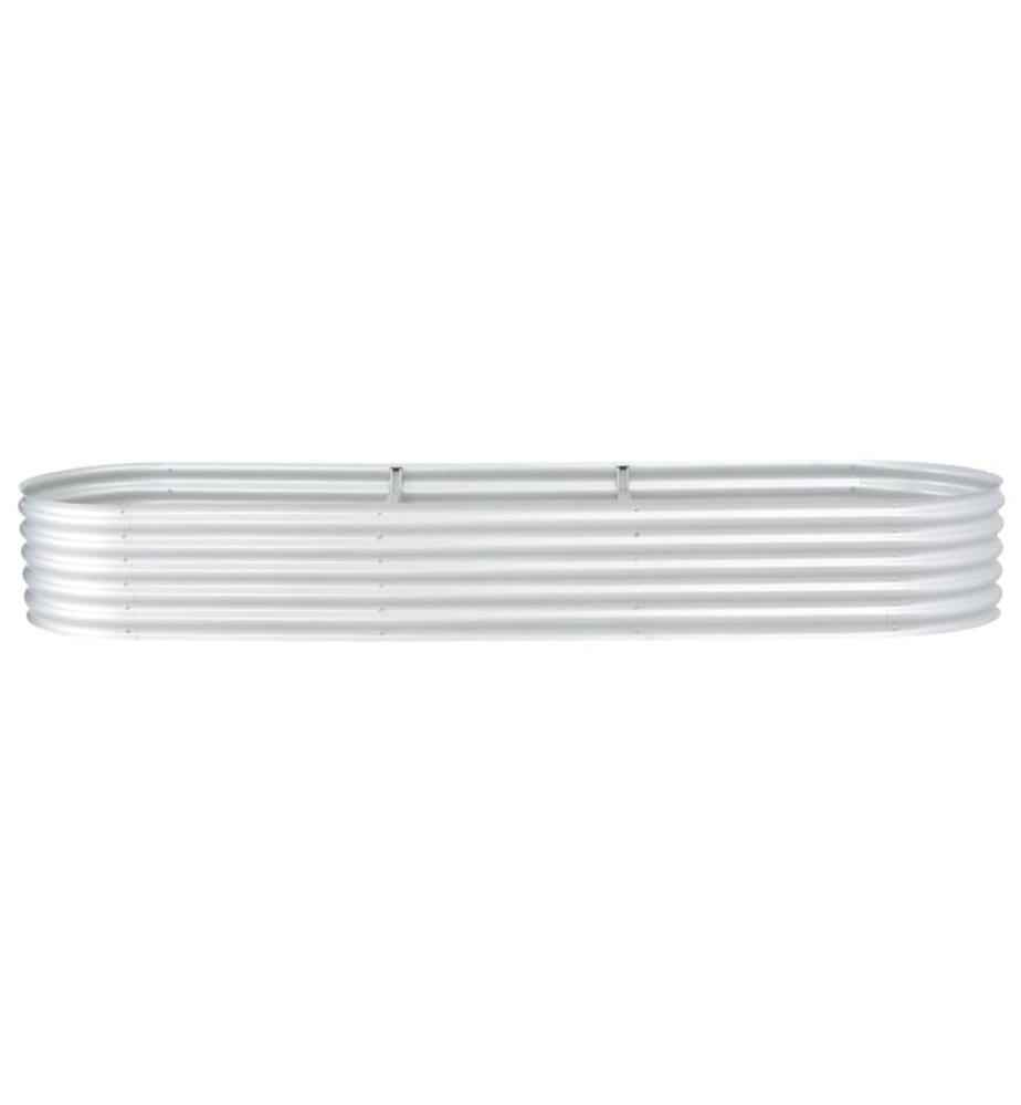 Lit surélevé de jardin 320x80x44 cm Acier galvanisé Argenté