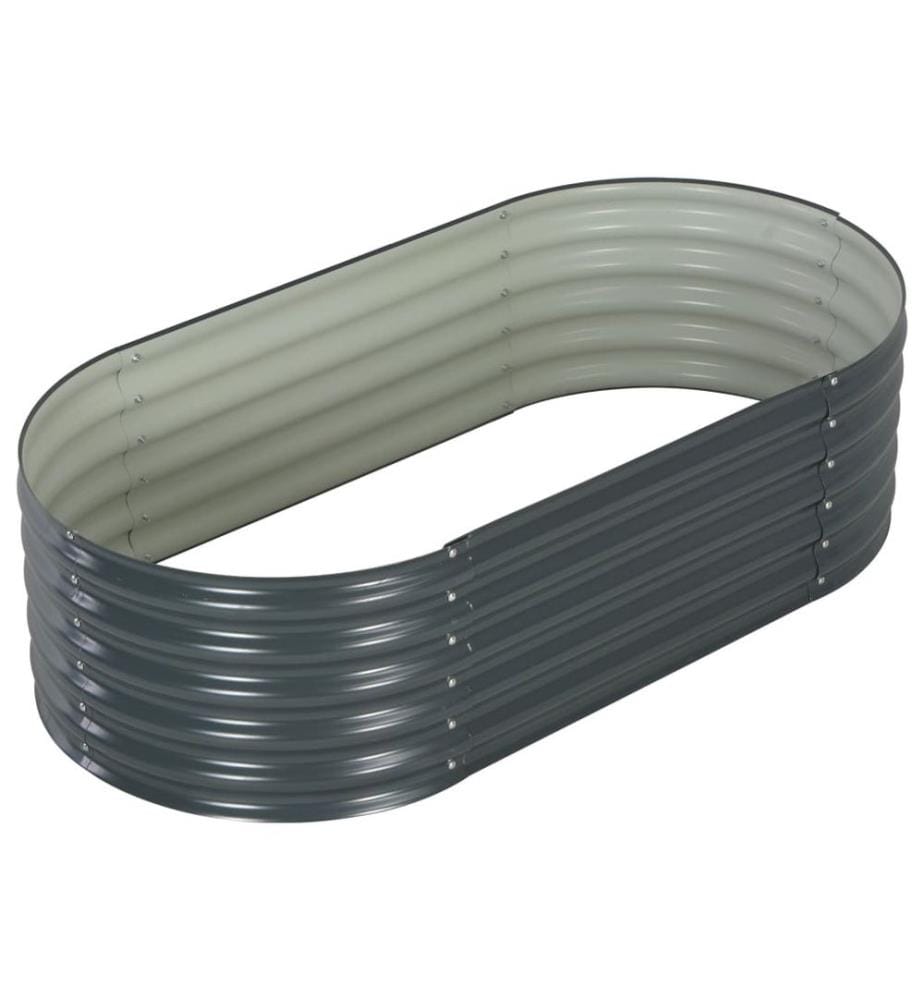 Lit surélevé de jardin 160x80x44 cm Acier galvanisé Gris