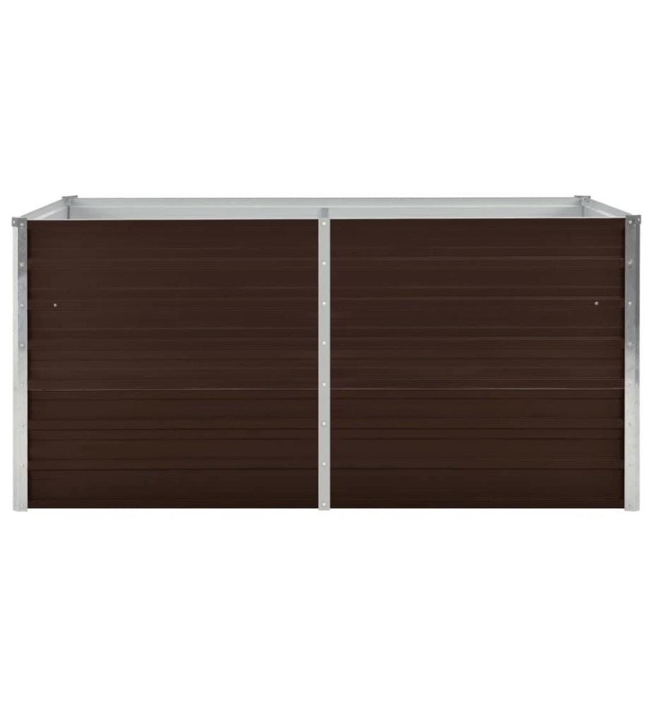 Jardinière surélevée Marron 160x80x77 cm Acier galvanisé
