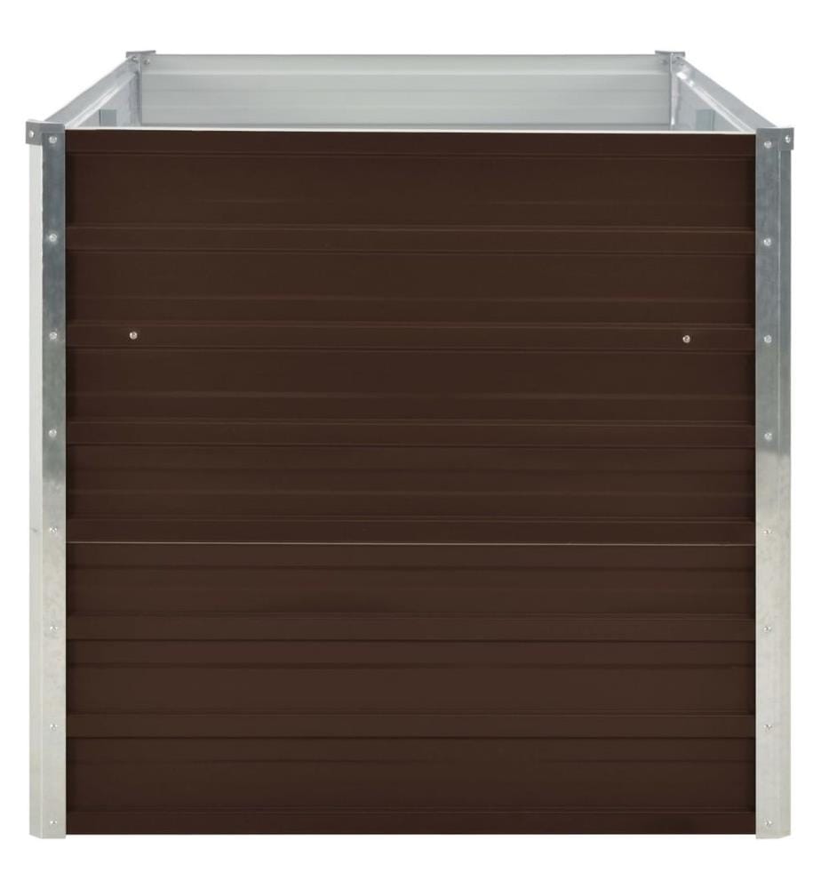 Jardinière surélevée Marron 160x80x77 cm Acier galvanisé