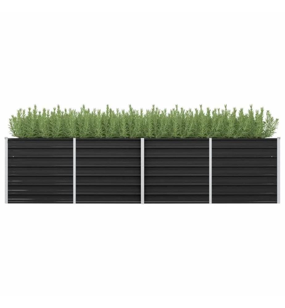 Lit surélevé de jardin Anthracite 320x80x77 cm Acier galvanisé