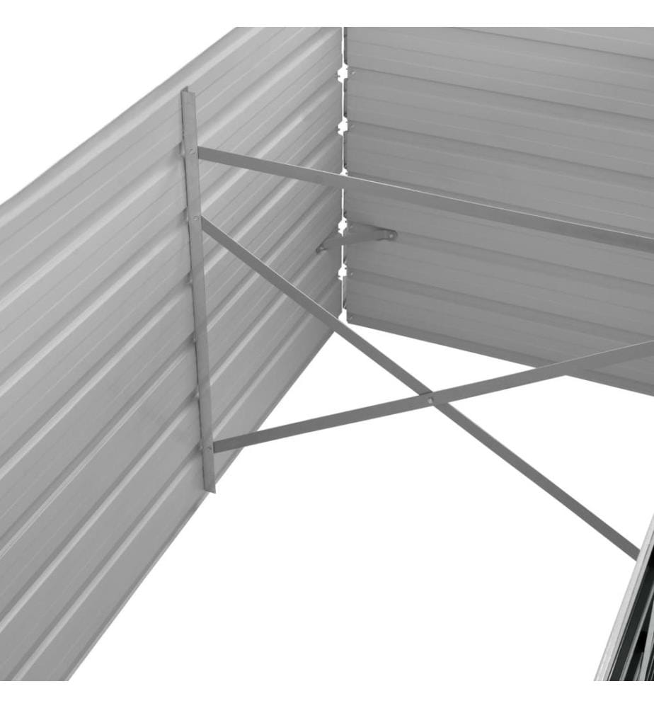Lit surélevé de jardin Anthracite 320x80x77 cm Acier galvanisé