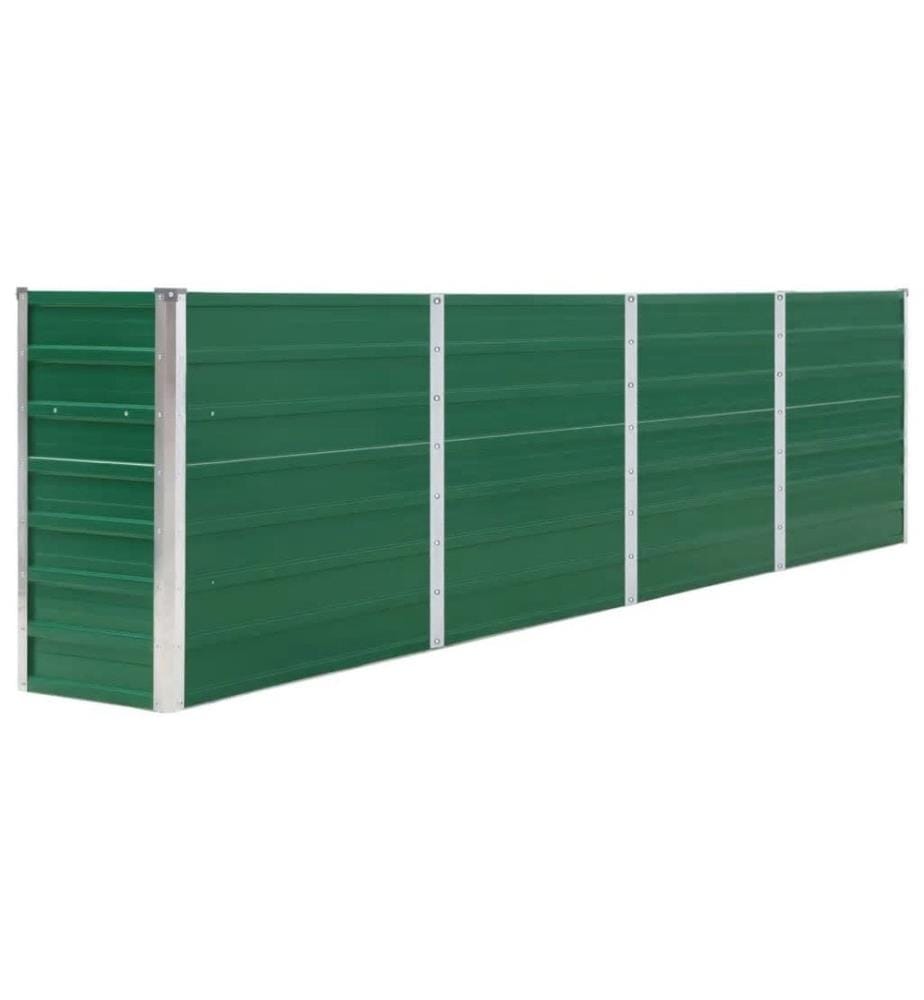 Jardinière 320x40x77 cm Acier galvanisé Vert