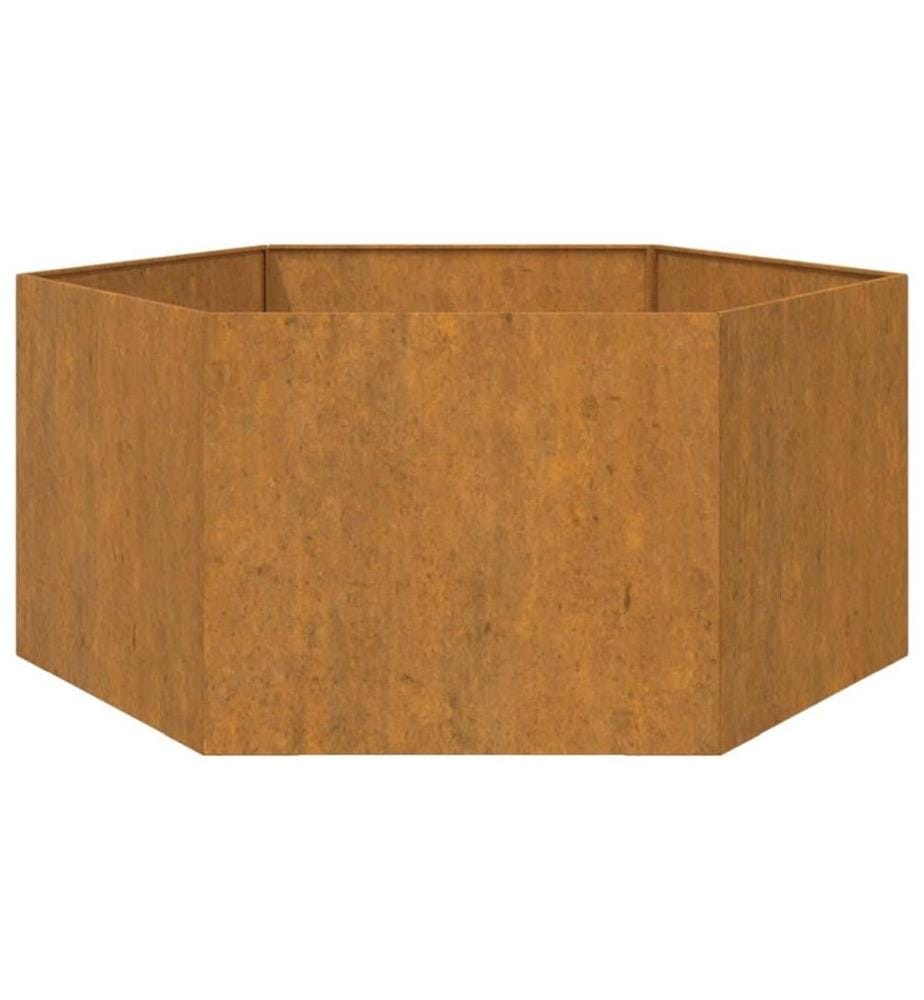 Jardinière Rouillé 90x90x45 cm Acier corten