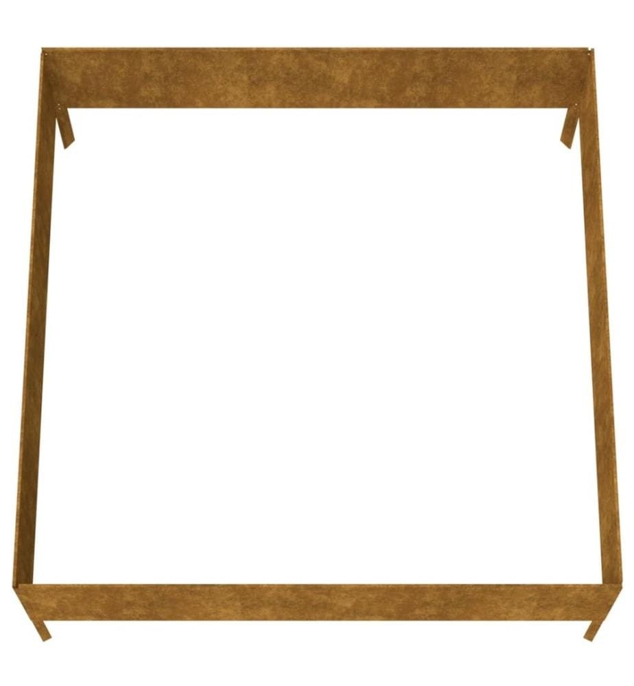 Lit surélevé de jardin 100x100x41 cm acier corten