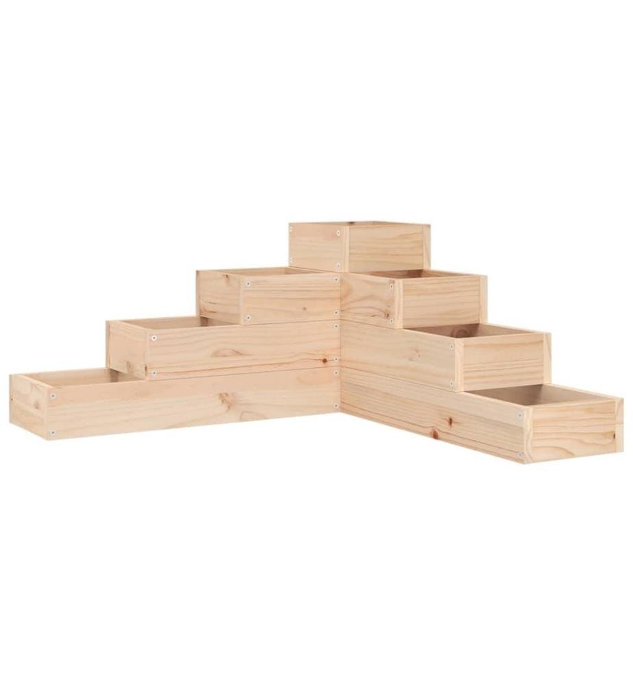 Jardinière 4 niveaux 80,5x79x36 cm bois de pin massif