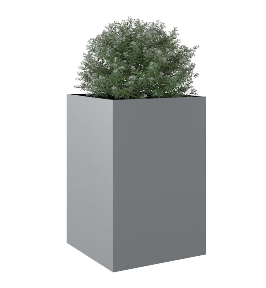 Jardinière argenté 52x48x75 cm acier galvanisé