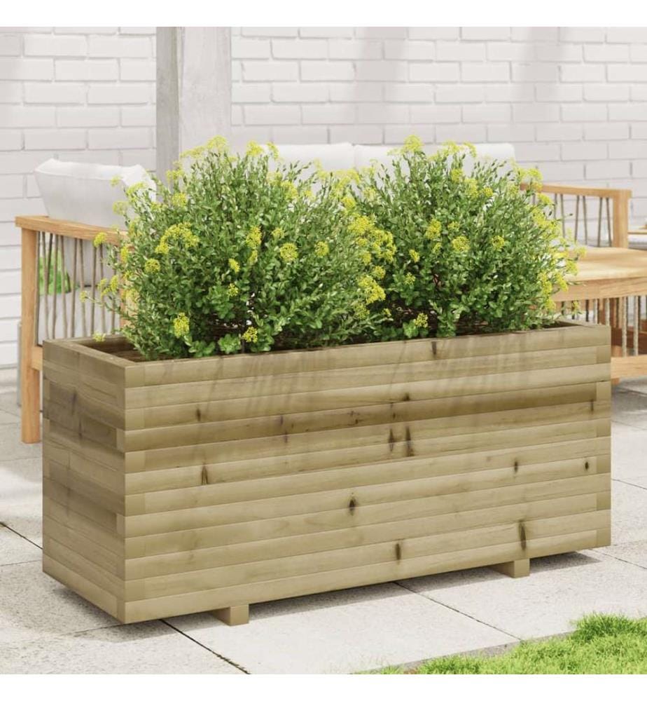 vidaXL Jardinière 110x40x49,5 cm bois de pin imprégné