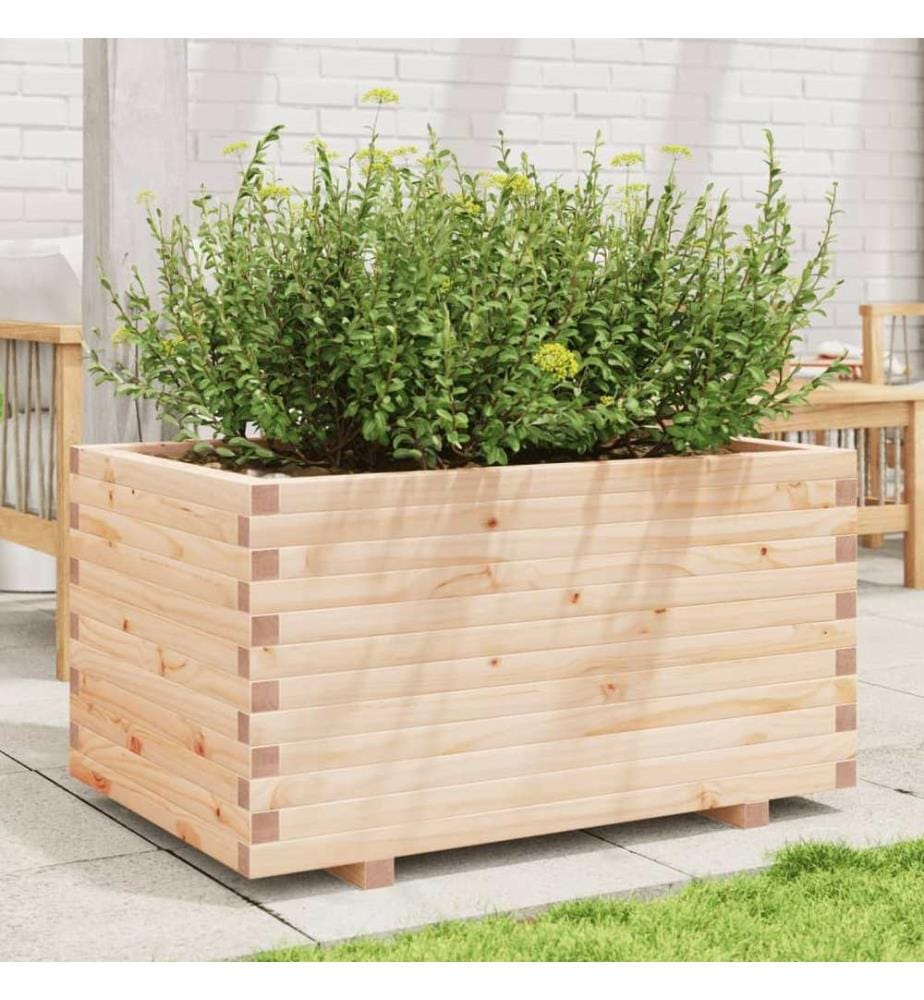 vidaXL Jardinière 90x60x49,5 cm bois de pin massif