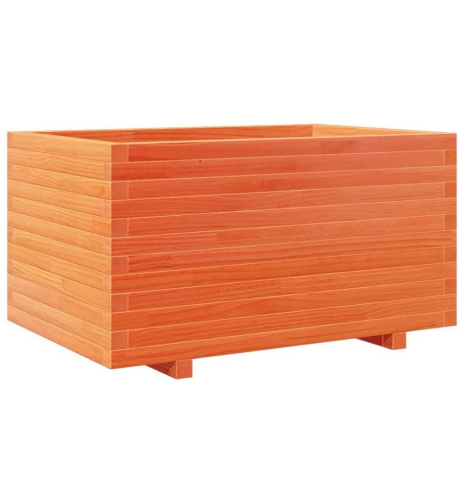 vidaXL Jardinière cire marron 90x60x49,5 cm bois de pin massif