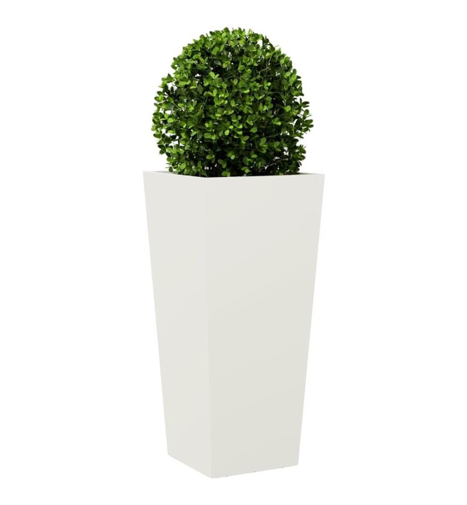 vidaXL Jardinière blanc 35x35x75 cm acier