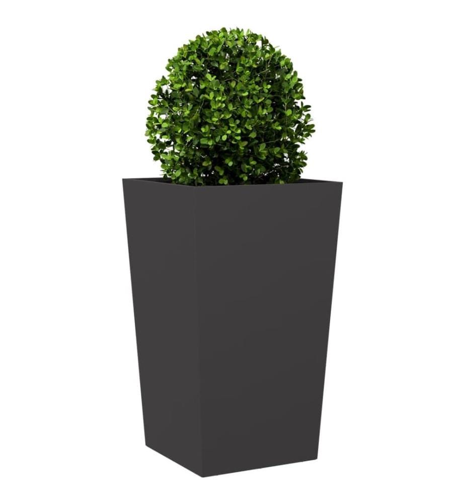 vidaXL Jardinières 2 pcs noir 45x45x75 cm acier