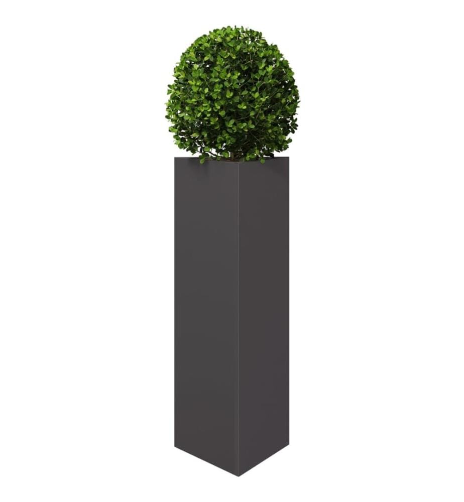 vidaXL Jardinière noir triangulaire 30x26x75 cm acier