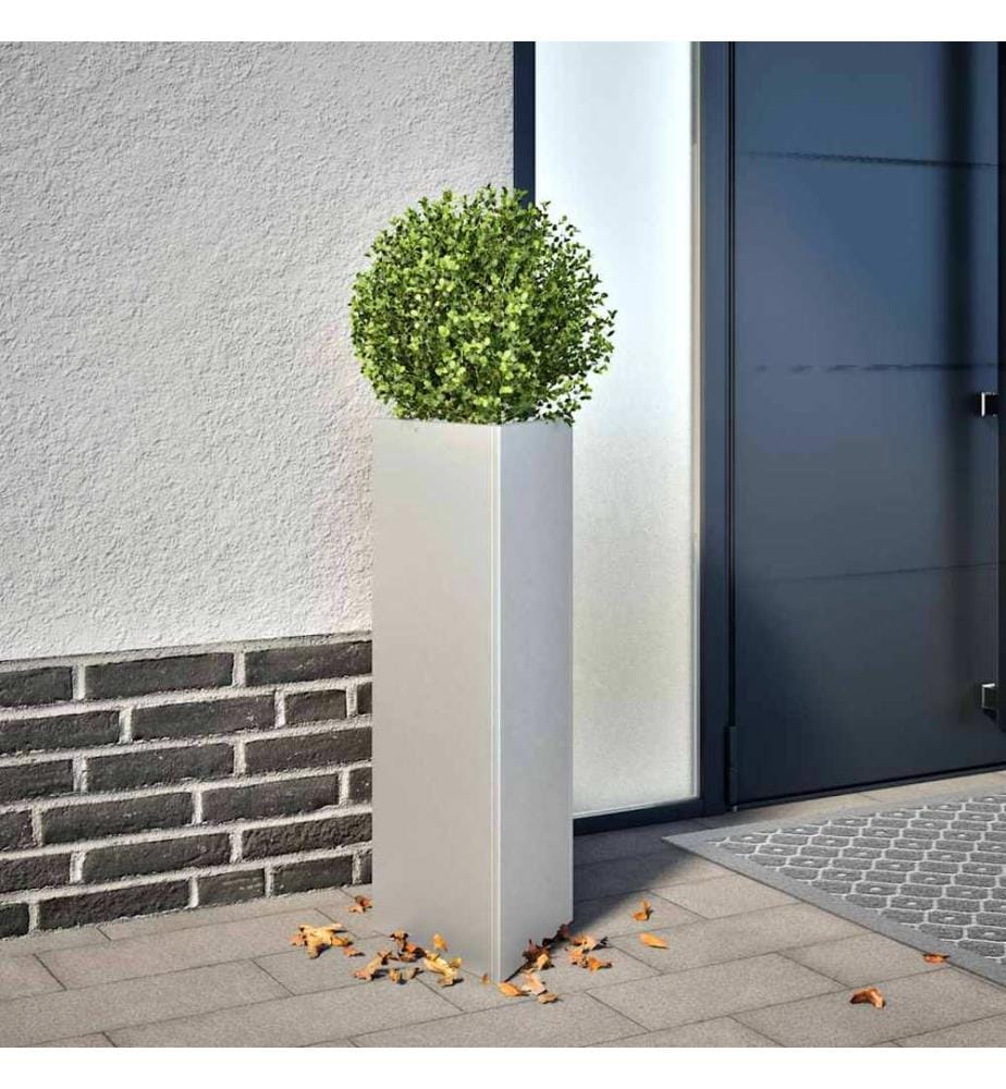 vidaXL Jardinières 2 pcs triangulaire 30x26x75 cm acier galvanisé