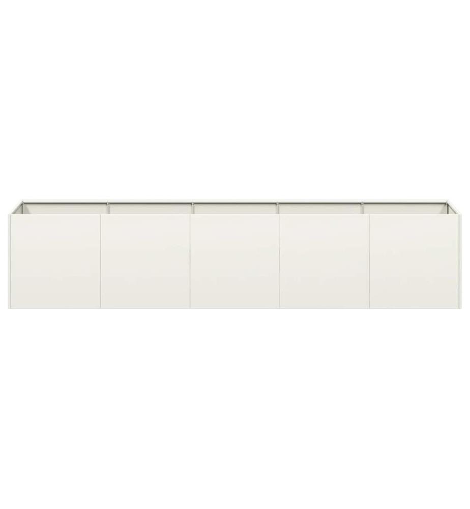 vidaXL Jardinière blanc 200x40x40 cm acier laminé à froid