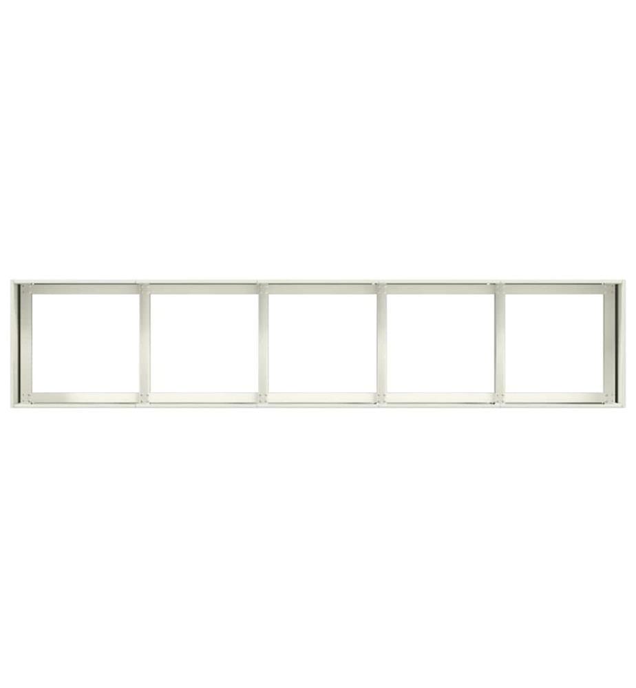 vidaXL Jardinière blanc 200x40x40 cm acier laminé à froid