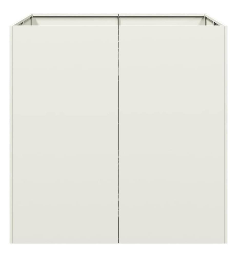 vidaXL Jardinière blanc 80x80x80 cm acier
