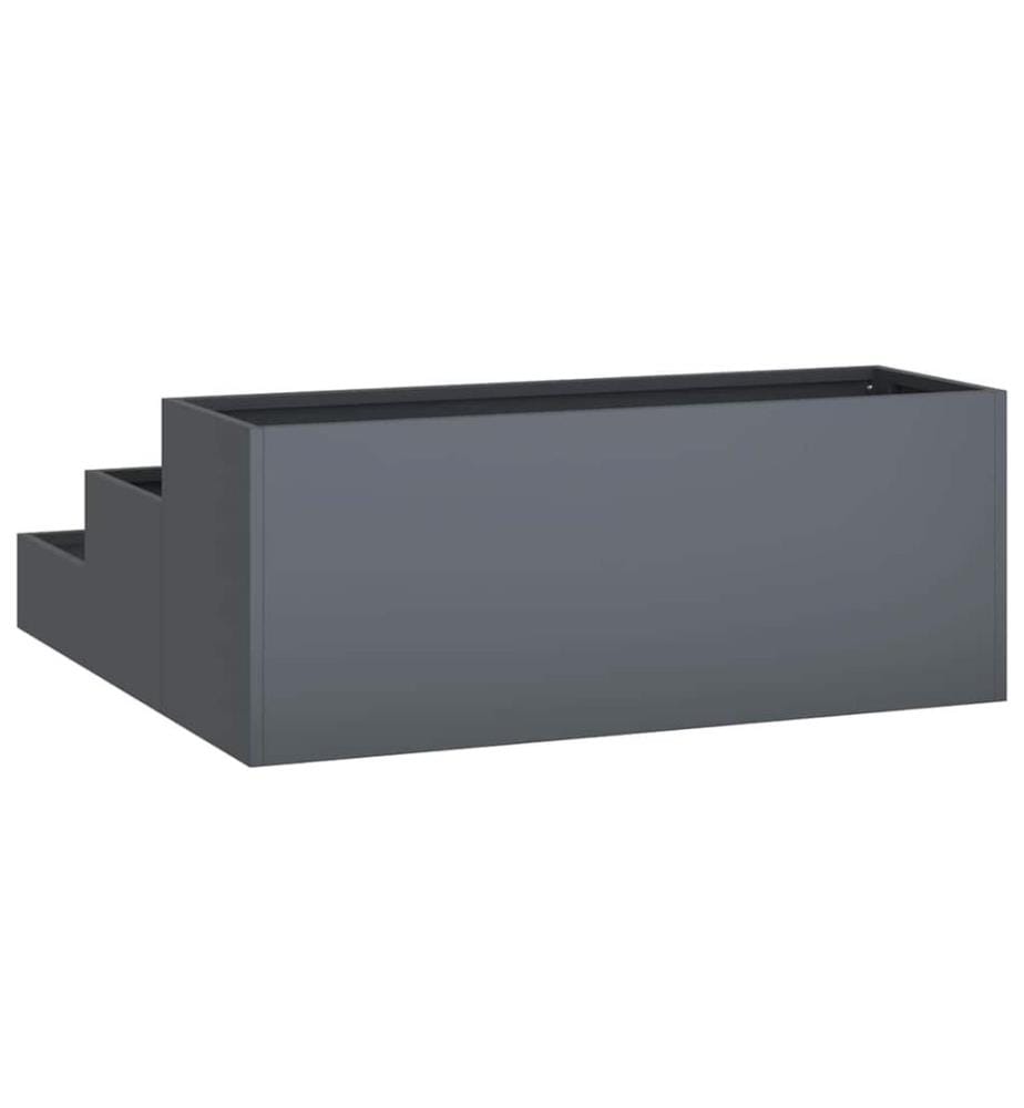 vidaXL Cache-pot de jardin Anthracite 90 x 90 x 35 cm