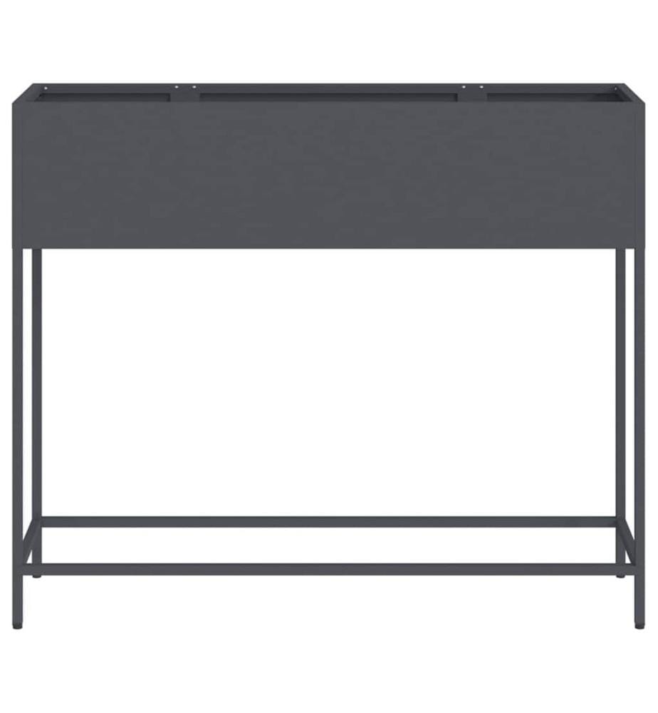 vidaXL Hochbeet Gartenpflanzer Anthrazit 100 x 26 x 82 cm Stahl