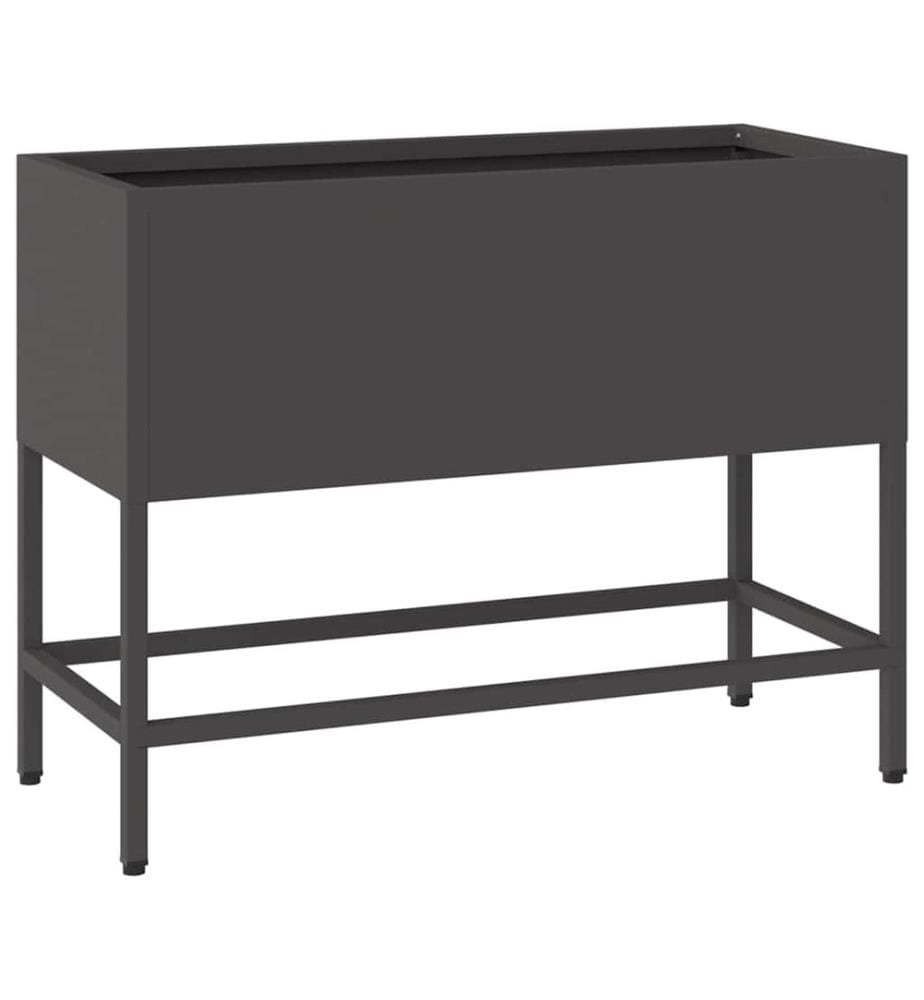 vidaXL Bac de jardin surélevé Noir 60 x 26 x 45 cm Acier
