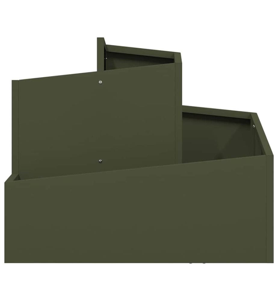 vidaXL Cache-pot de jardin Vert olive 60 x 60 x 50 cm