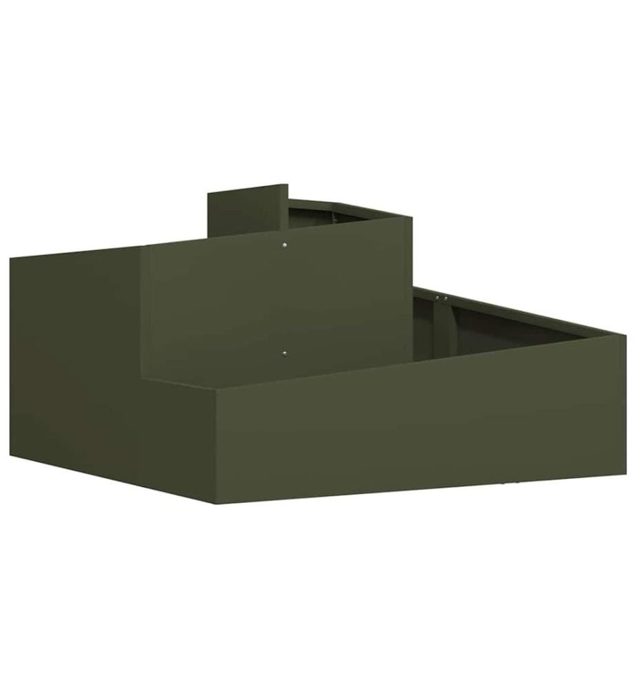 vidaXL Cache-pot de jardin Vert olive 80 x 80 x 50 cm