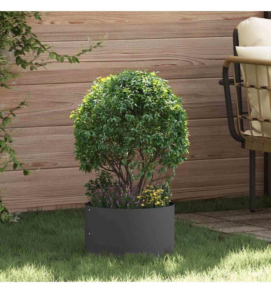 vidaXL Anneau de jardinière 5 pcs Noir 30 x 30 x 20 cm